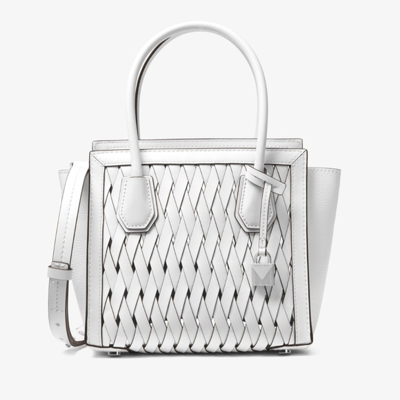 Michael Kors Mercer Studio Woven Leather Crossbody - Picture 2 of 6